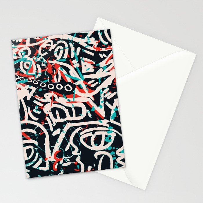 Street Art Pattern Graffiti Post Stationery Card Gallery Image 2