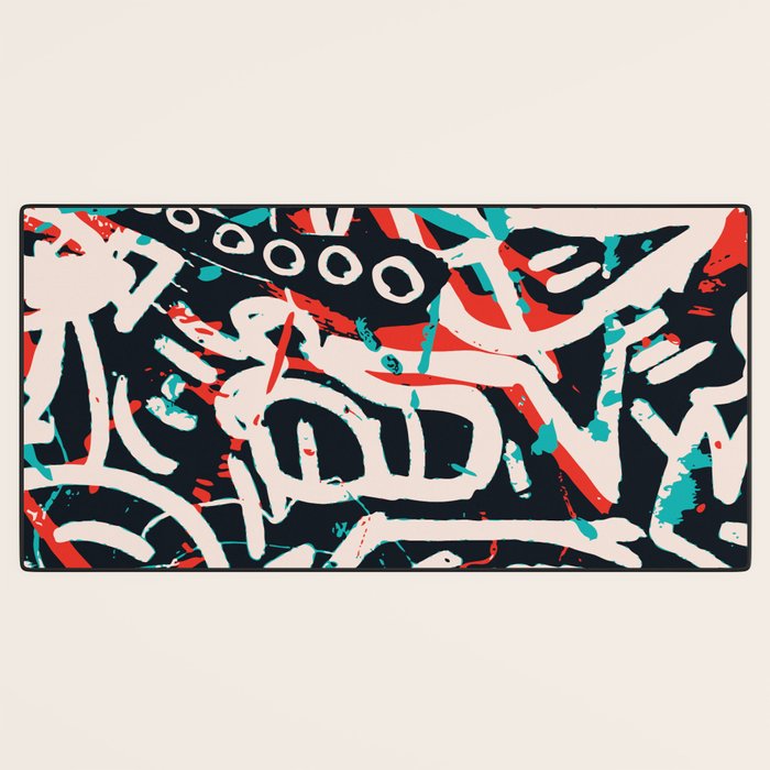 Street Art Pattern Graffiti Post Desk Mat Gallery Image 3