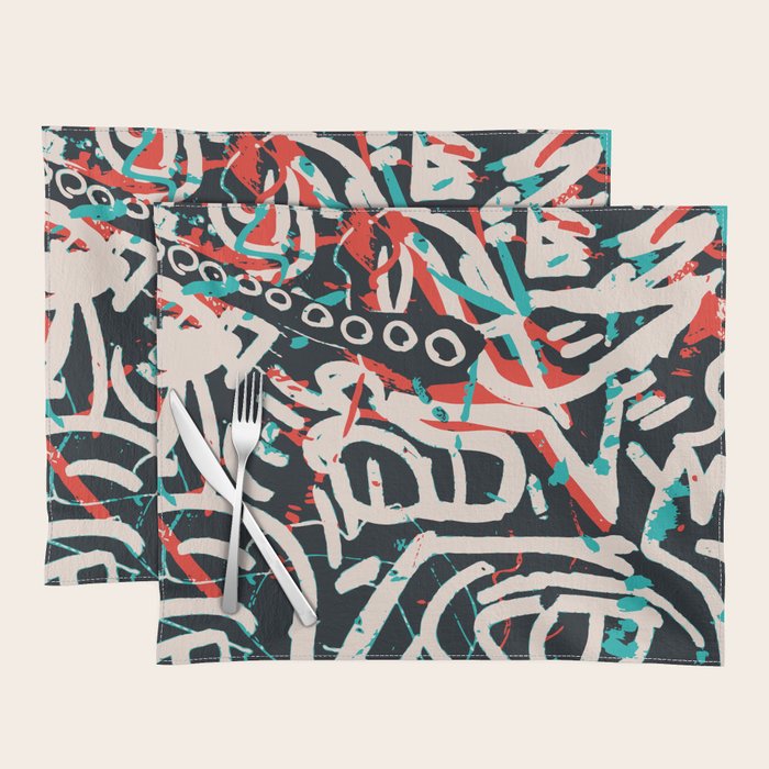 Street Art Pattern Graffiti Post Placemat Gallery Image 1