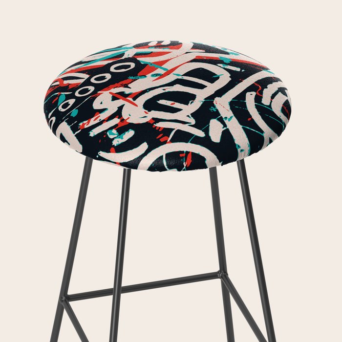 Street Art Pattern Graffiti Post Stool Gallery Image 2