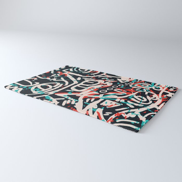 Street Art Pattern Graffiti Post Rug Gallery Image 3