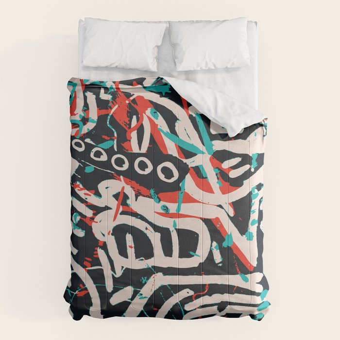 Street Art Pattern Graffiti Post Comforter Gallery Image 1