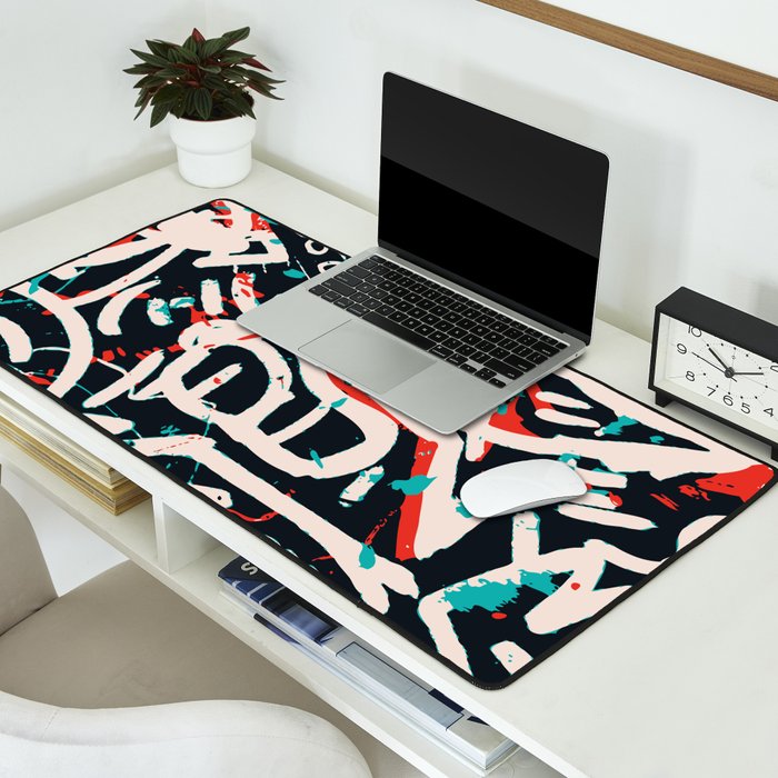Street Art Pattern Graffiti Post Desk Mat Gallery Image 2