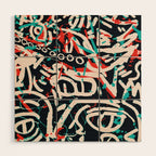 Street Art Pattern Graffiti Post Wood Wall Art Gallery Image 1