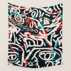 Street Art Pattern Graffiti Post Wall Tapestry Gallery Image 4