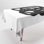 A Heavy Thought White Background Tablecloth Gallery Image 1