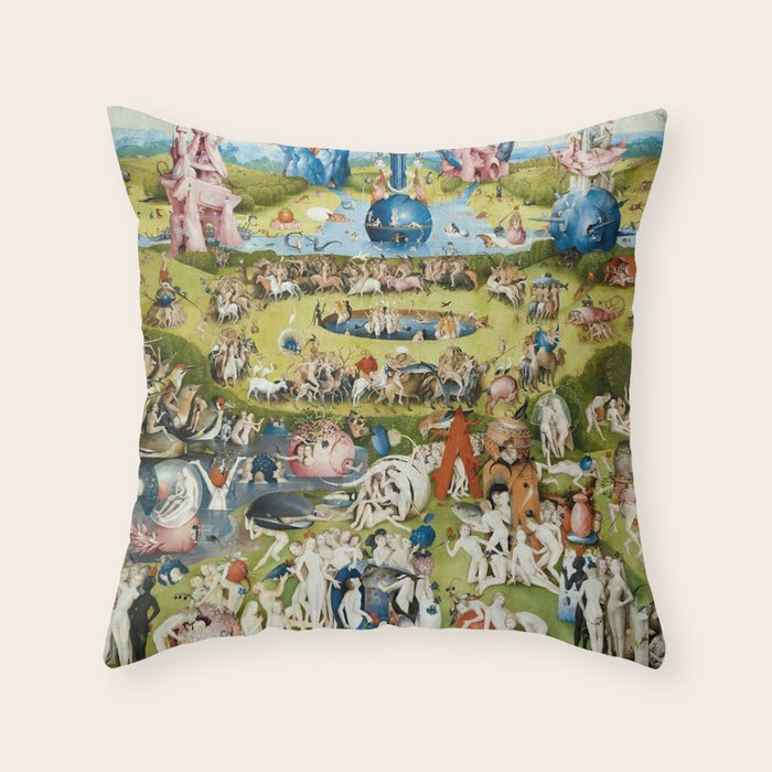 The Garden of Earthly Delights by Hieronymus Bosch Throw Pillow Gallery Image 6