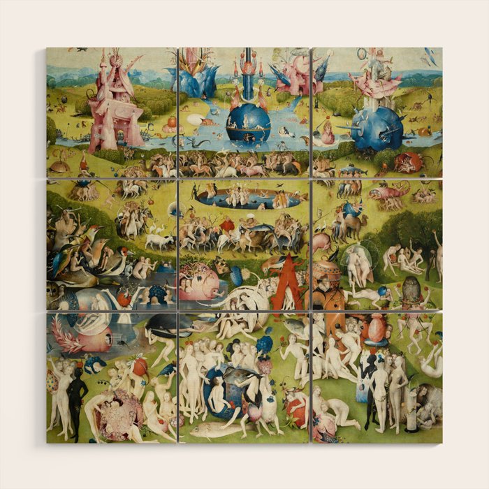 The Garden of Earthly Delights by Hieronymus Bosch Wood Wall Art Gallery Image 1