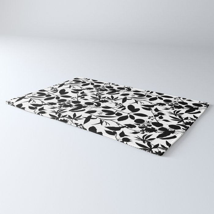 Exotic Passionflower Bold Botanical Silhouettes Rug Gallery Image 3