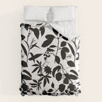 Exotic Passionflower Bold Botanical Silhouettes Duvet Cover Gallery Image 6