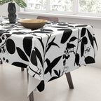 Exotic Passionflower Bold Botanical Silhouettes Tablecloth Gallery Image 3