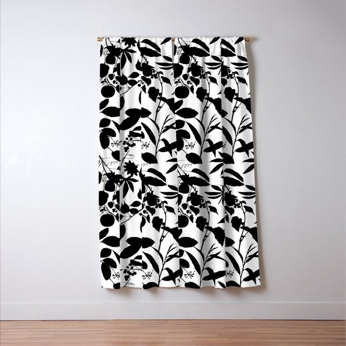 Exotic Passionflower Bold Botanical Silhouettes Window Curtain Gallery Image 3