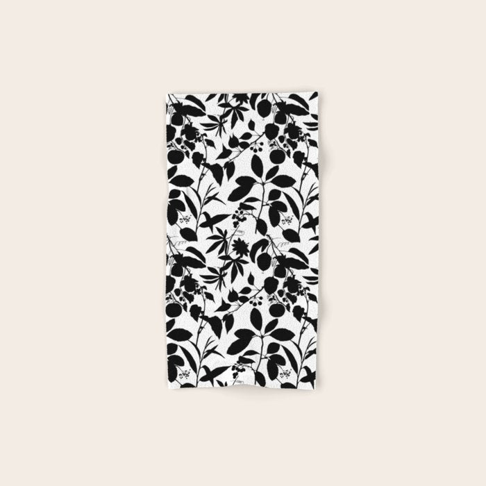 Exotic Passionflower Bold Botanical Silhouettes Bath Towel Gallery Image 1