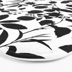 Exotic Passionflower Bold Botanical Silhouettes Bath Mat Gallery Image 3