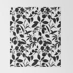 Exotic Passionflower Bold Botanical Silhouettes Throw Blanket Gallery Image 2