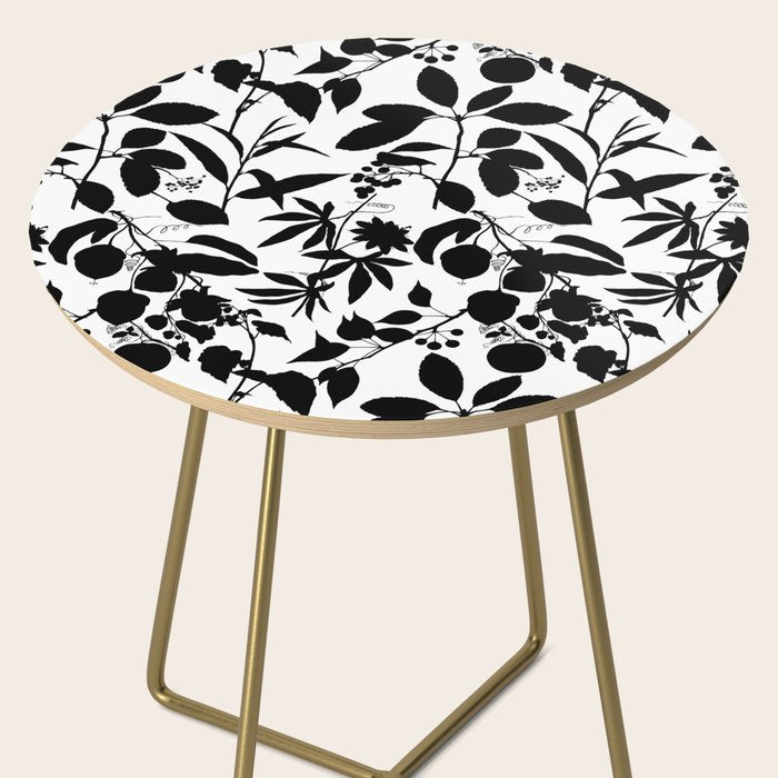 Exotic Passionflower Bold Botanical Silhouettes Side Table Gallery Image 2