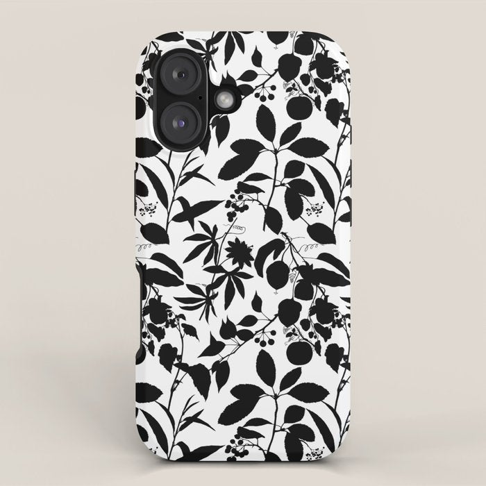 Exotic Passionflower Bold Botanical Silhouettes iPhone Case Gallery Image 1