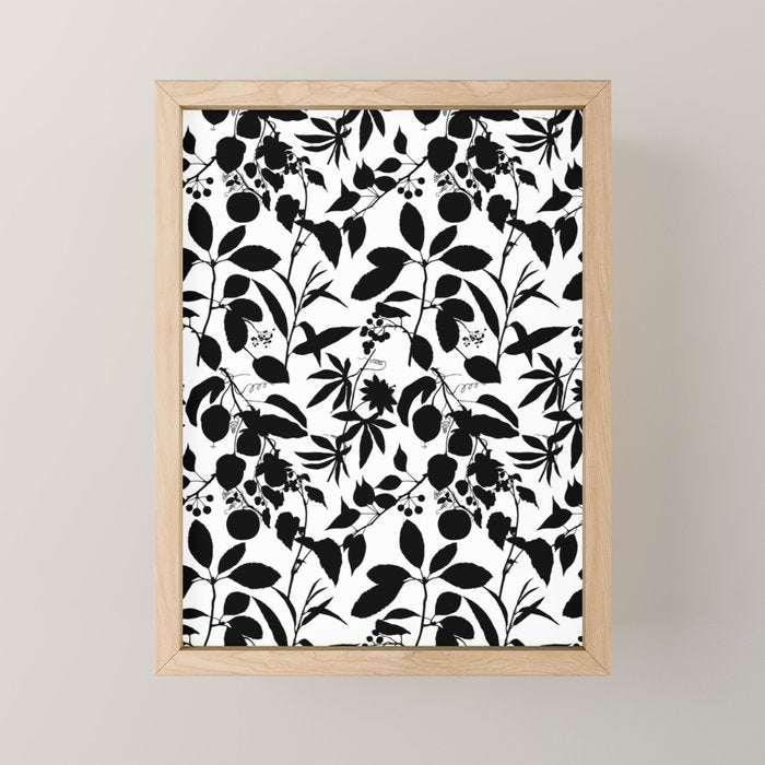 Exotic Passionflower Bold Botanical Silhouettes Mini Art Print Gallery Image 1