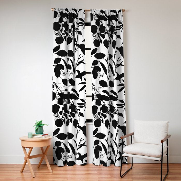 Exotic Passionflower Bold Botanical Silhouettes Window Curtain Gallery Image 4