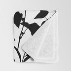 Exotic Passionflower Bold Botanical Silhouettes Throw Blanket Gallery Image 3