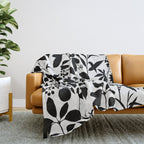 Exotic Passionflower Bold Botanical Silhouettes Throw Blanket Gallery Image 2
