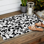 Exotic Passionflower Bold Botanical Silhouettes Outdoor Rug Gallery Image 2