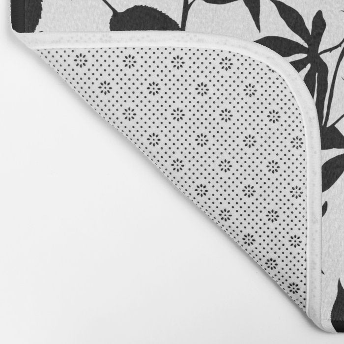 Exotic Passionflower Bold Botanical Silhouettes Bath Mat Gallery Image 2
