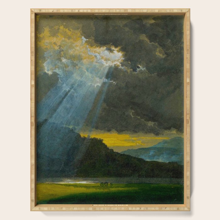 Penny Williams - Stormy Landscape - before 1885 Serving Tray Gallery Image 1