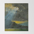 Penny Williams - Stormy Landscape - before 1885 Throw Blanket Gallery Image 2