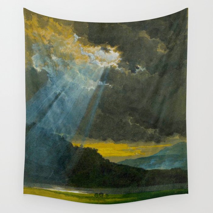 Penny Williams - Stormy Landscape - before 1885 Wall Tapestry Gallery Image 4