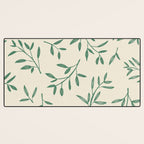 Leaf Pattern Watercolor - Green Desk Mat Gallery Image 3