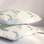 Leaf Pattern Watercolor - Green Pillow Sham Gallery Image 3