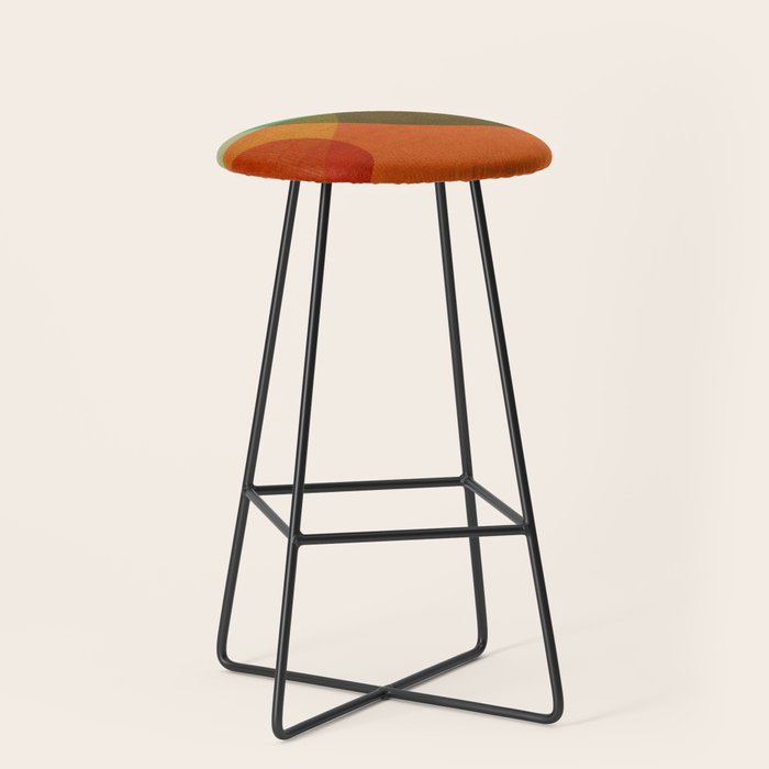Mid-Century Modern Digital Art Stool Gallery Image 1