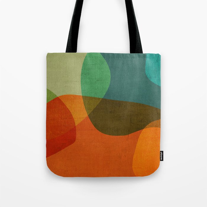 Mid-Century Modern Digital Art Tote Bag Gallery Image 1