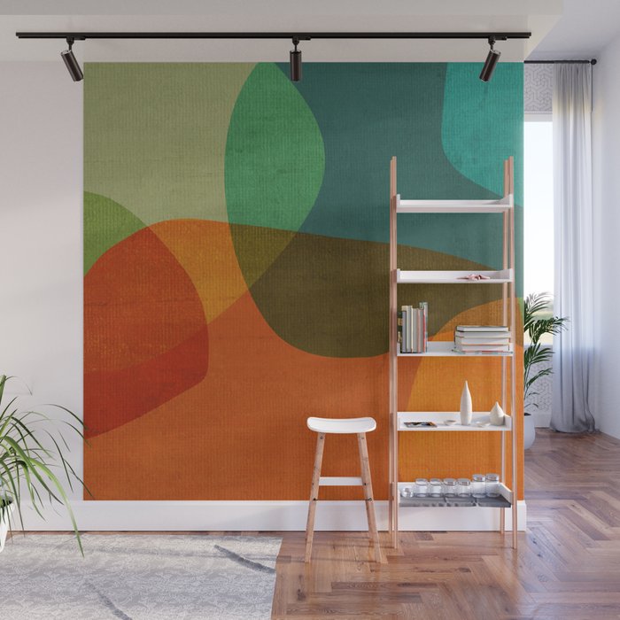 Mid-Century Modern Digital Art Wall Mural Gallery Image 1