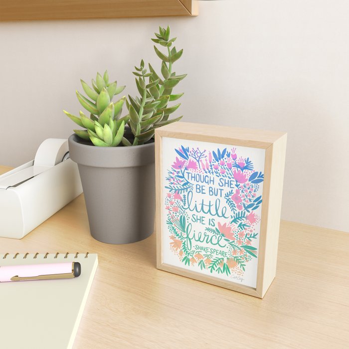 Little & Fierce - Lavender Mint OmbrÃ© Mini Art Print Gallery Image 2