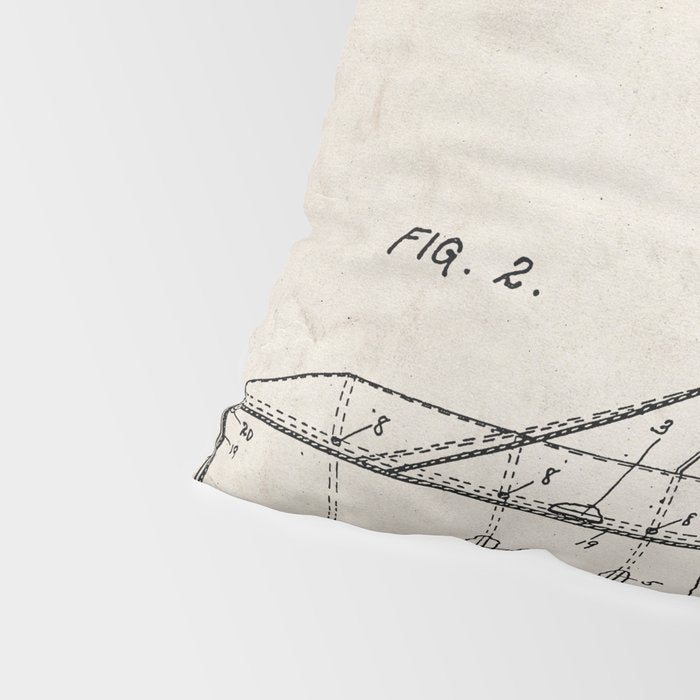 Wright Brother's Airplane Patent - Aviation History Art - Antique Pillow Sham Gallery Image 4