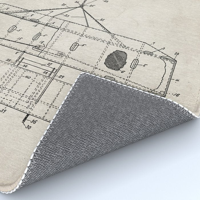 Wright Brother's Airplane Patent - Aviation History Art - Antique Rug Gallery Image 4