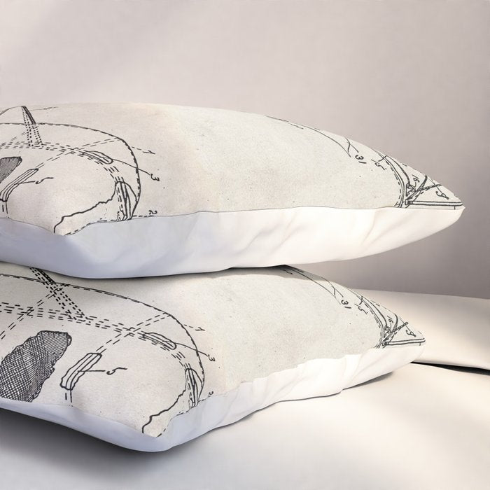 Wright Brother's Airplane Patent - Aviation History Art - Antique Pillow Sham Gallery Image 3
