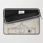 Wright Brother's Airplane Patent - Aviation History Art - Antique Laptop Sleeve Gallery Image 2