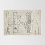 Wright Brother's Airplane Patent - Aviation History Art - Antique Rug Gallery Image 2