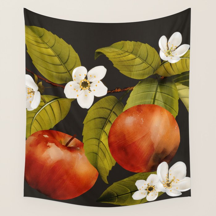 Apples Botanical Art 1 Wall Tapestry Gallery Image 1