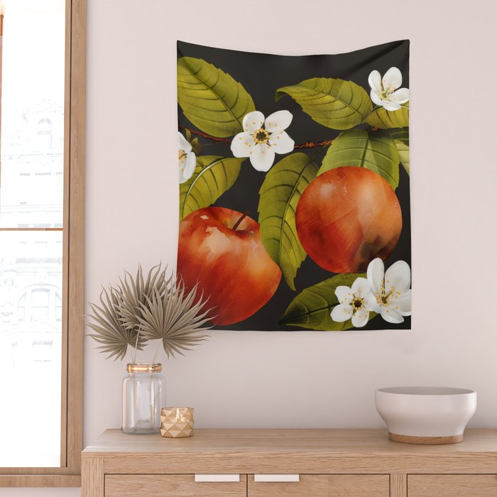 Apples Botanical Art 1 Wall Tapestry Gallery Image 2