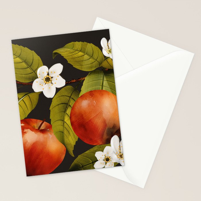 Apples Botanical Art 1 Stationery Card Gallery Image 2