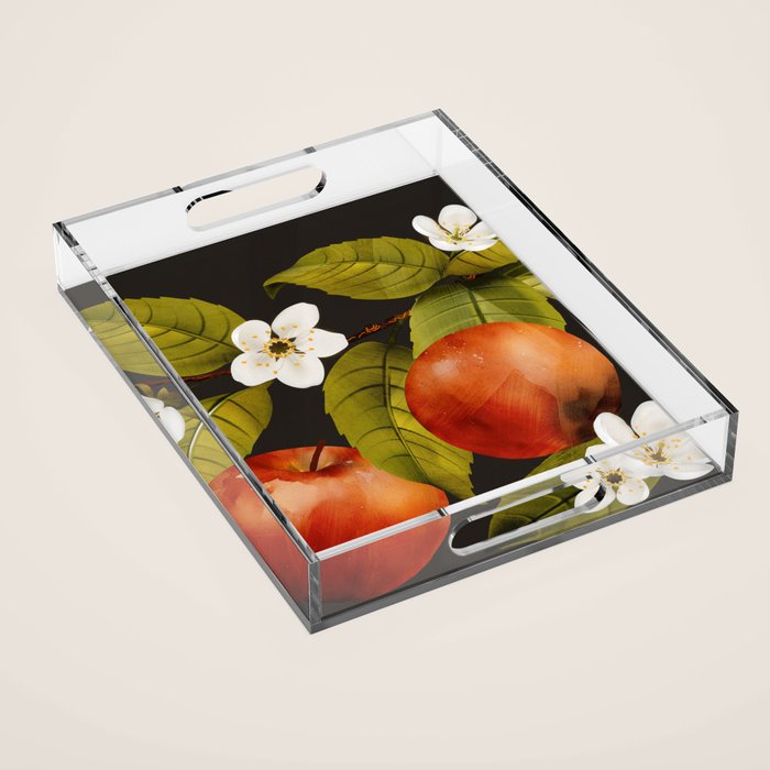Apples Botanical Art 1 Acrylic Tray Gallery Image 1