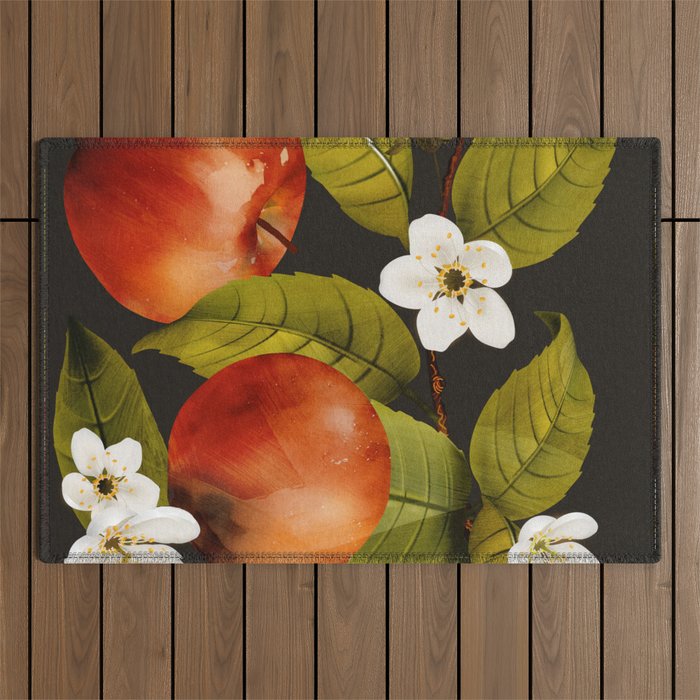 Apples Botanical Art 1 Outdoor Rug Gallery Image 1