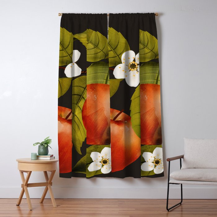 Apples Botanical Art 1 Window Curtain Gallery Image 5
