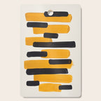 Mid Century Modern Abstract Painting Antique Yellow Black Bumble Bee Stripes Cutting Board Gallery Image 1