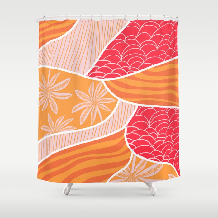 kauai, orange Shower Curtain Gallery Image 1