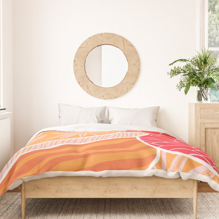 kauai, orange Duvet Cover Gallery Image 3